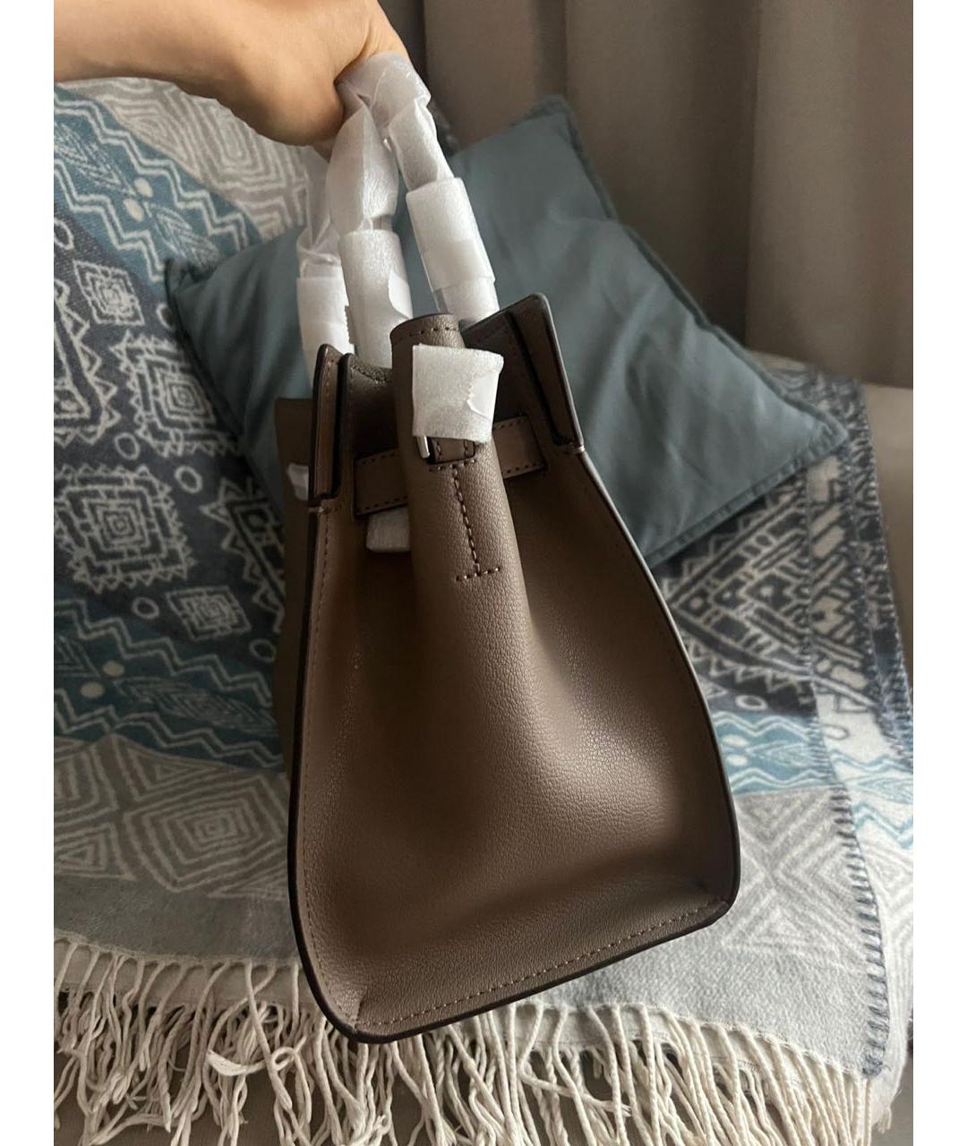 MICHAEL KORS Коричневая кожаная сумка тоут, фото 7