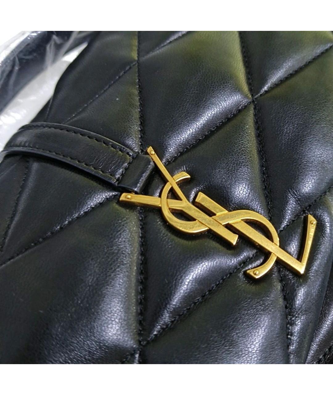 SAINT LAURENT Черная кожаная сумка через плечо, фото 7