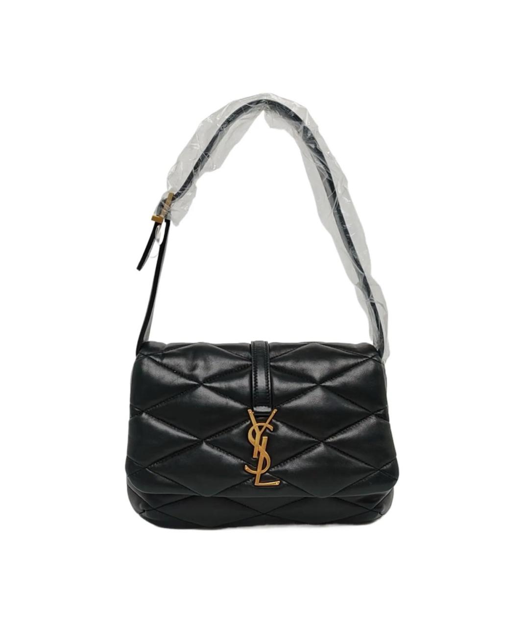 SAINT LAURENT Черная кожаная сумка через плечо, фото 9