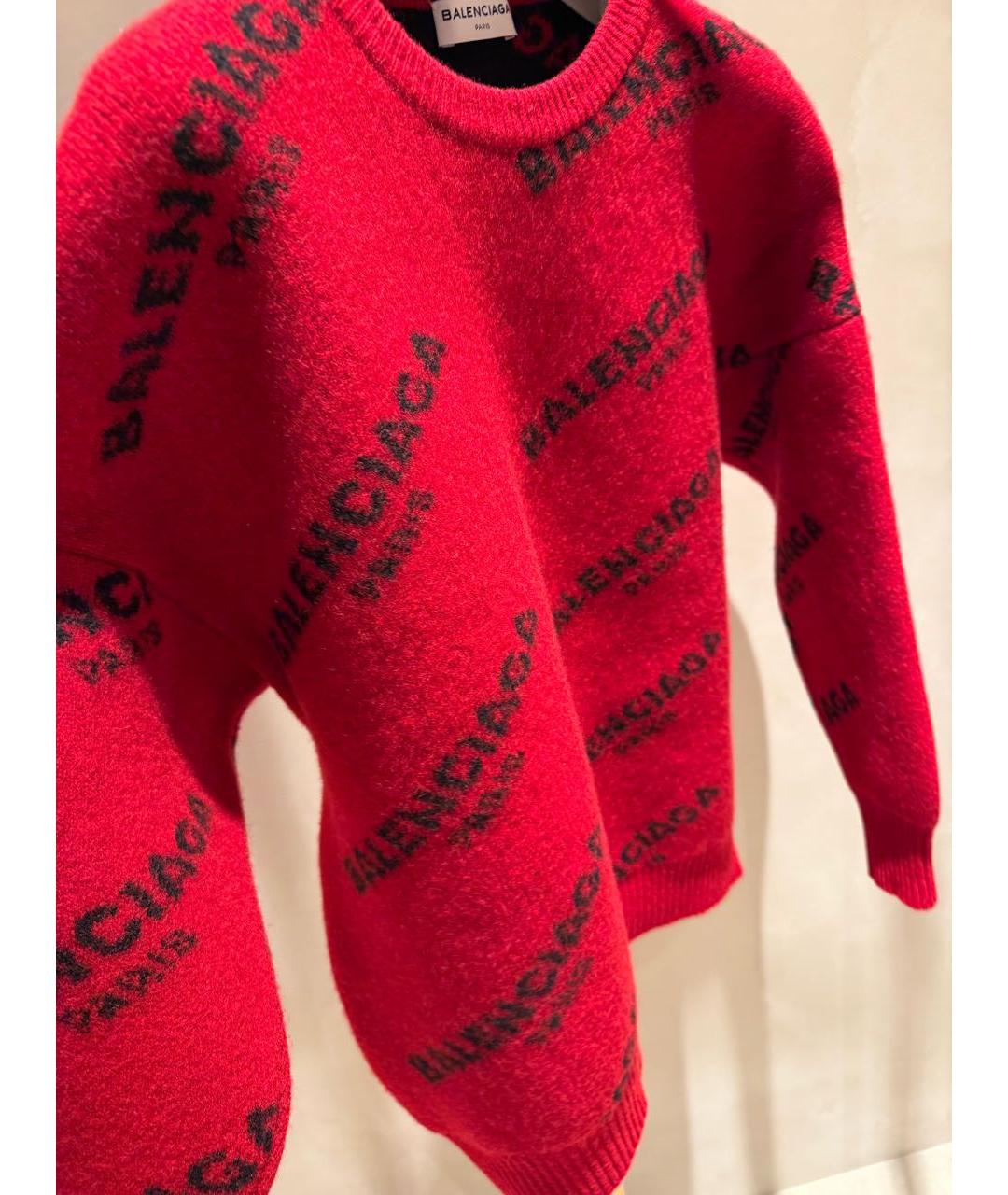 BALENCIAGA Красный шерстяной джемпер / свитер, фото 2