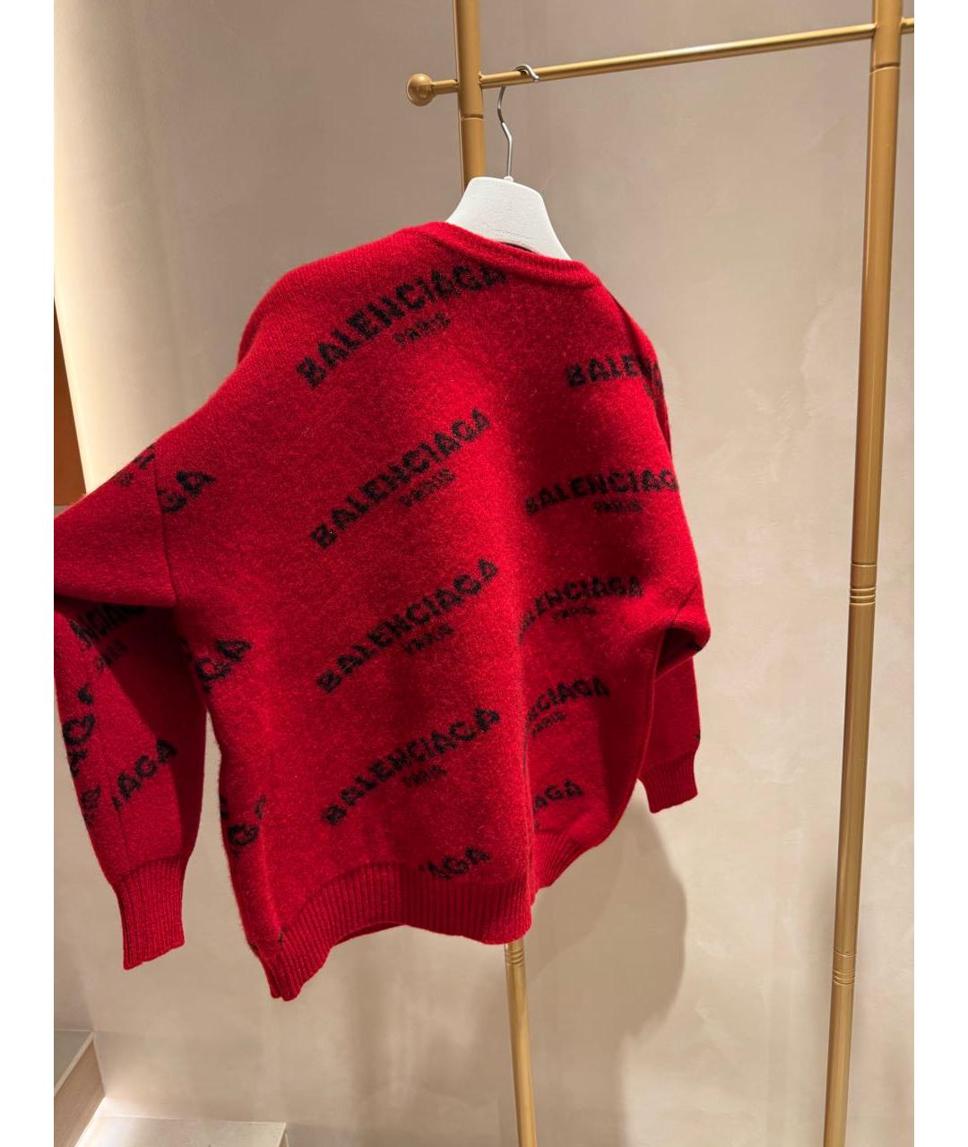 BALENCIAGA Красный шерстяной джемпер / свитер, фото 5