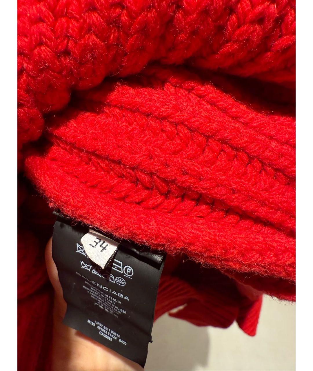 BALENCIAGA Красный шерстяной джемпер / свитер, фото 6