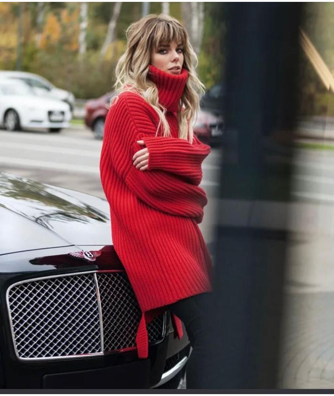 BALENCIAGA Красный шерстяной джемпер / свитер, фото 8