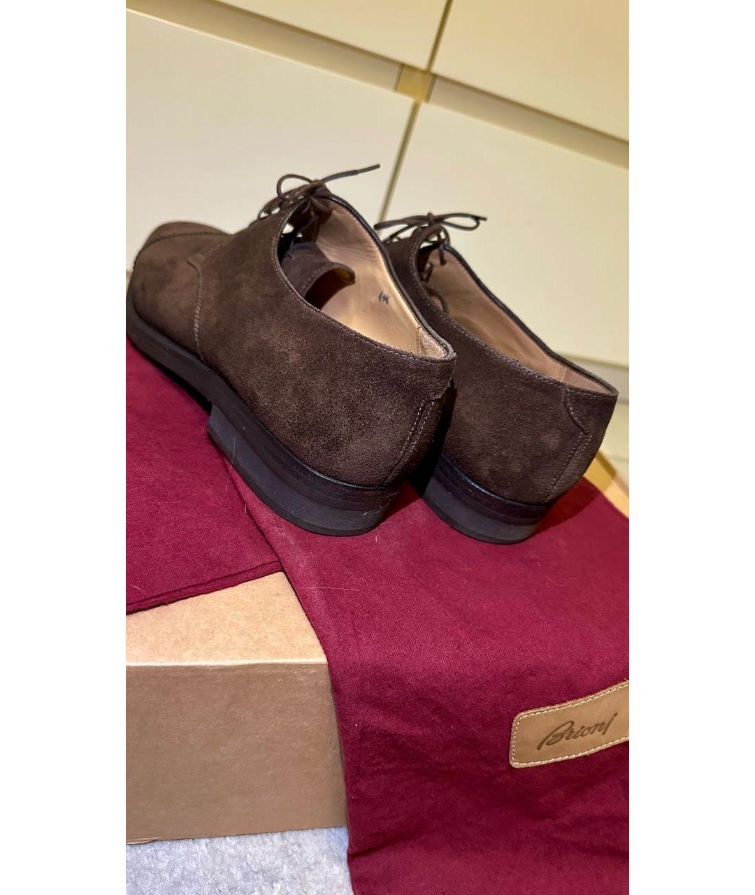 BRIONI Коричневые замшевые туфли, фото 5