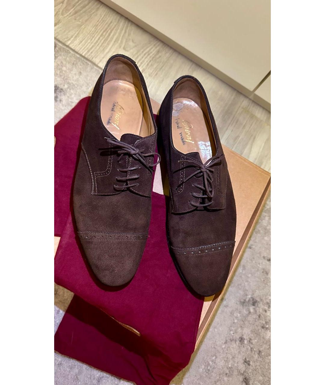 BRIONI Коричневые замшевые туфли, фото 7