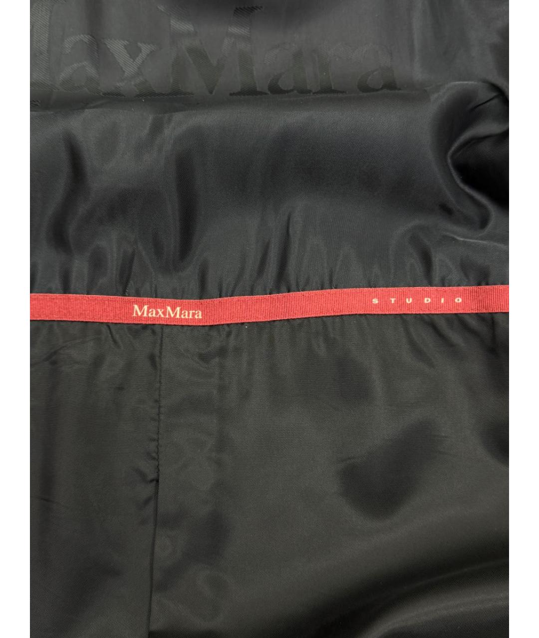 MAX MARA STUDIO Черное пальто, фото 4