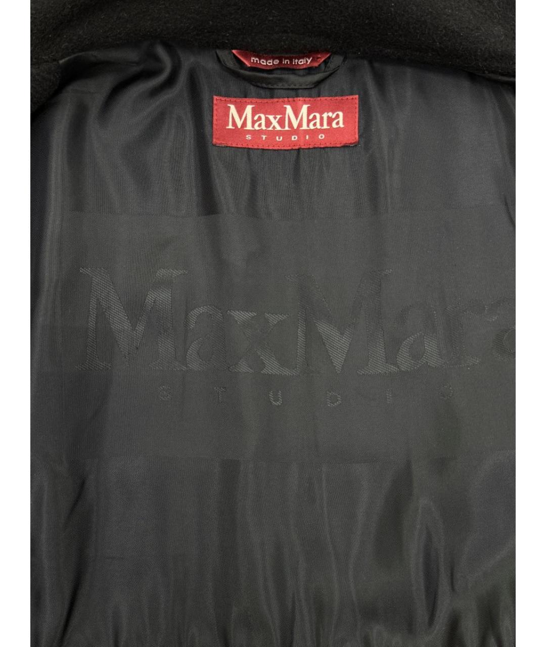 MAX MARA STUDIO Черное пальто, фото 3
