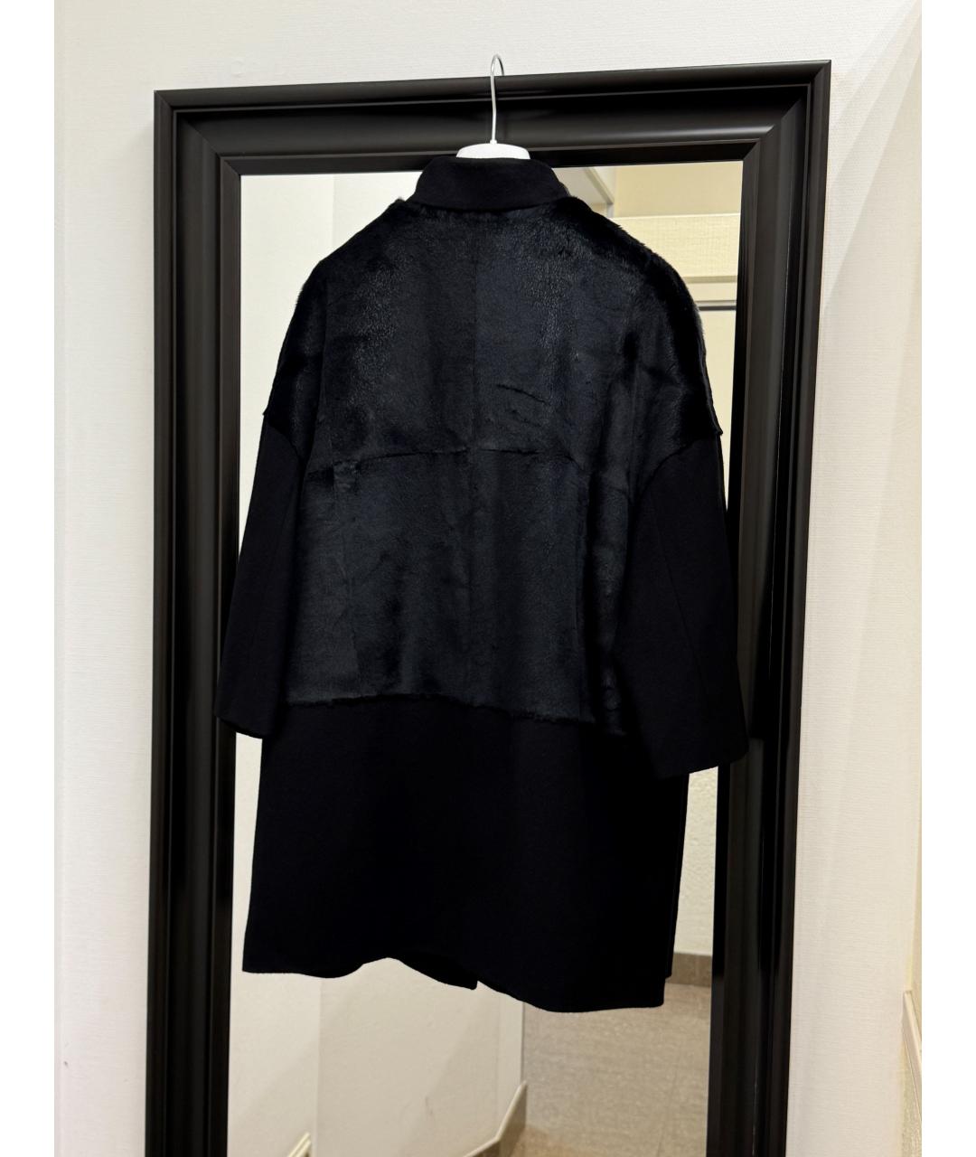 MAX MARA STUDIO Черное пальто, фото 2