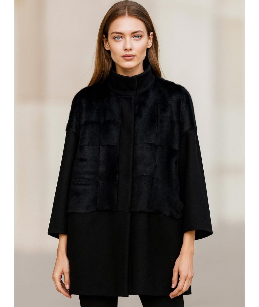 MAX MARA STUDIO Черное пальто, фото 8