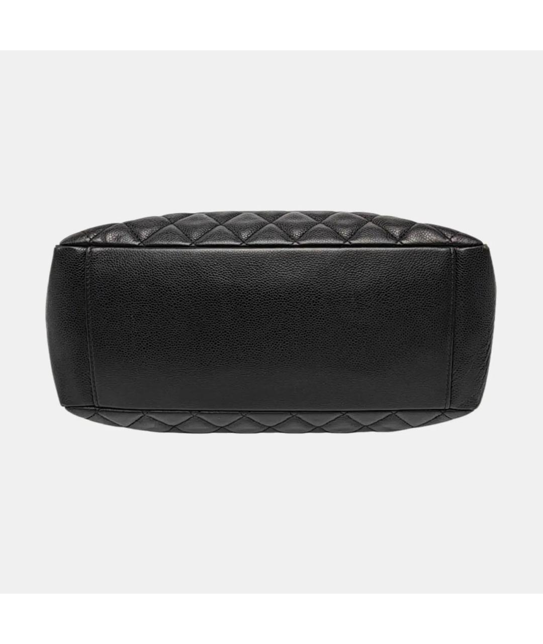 CHANEL Черная кожаная сумка тоут, фото 5