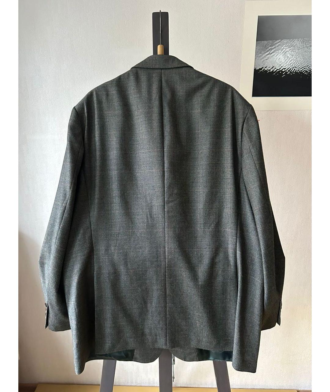 BURBERRY Серый шерстяной пиджак, фото 2