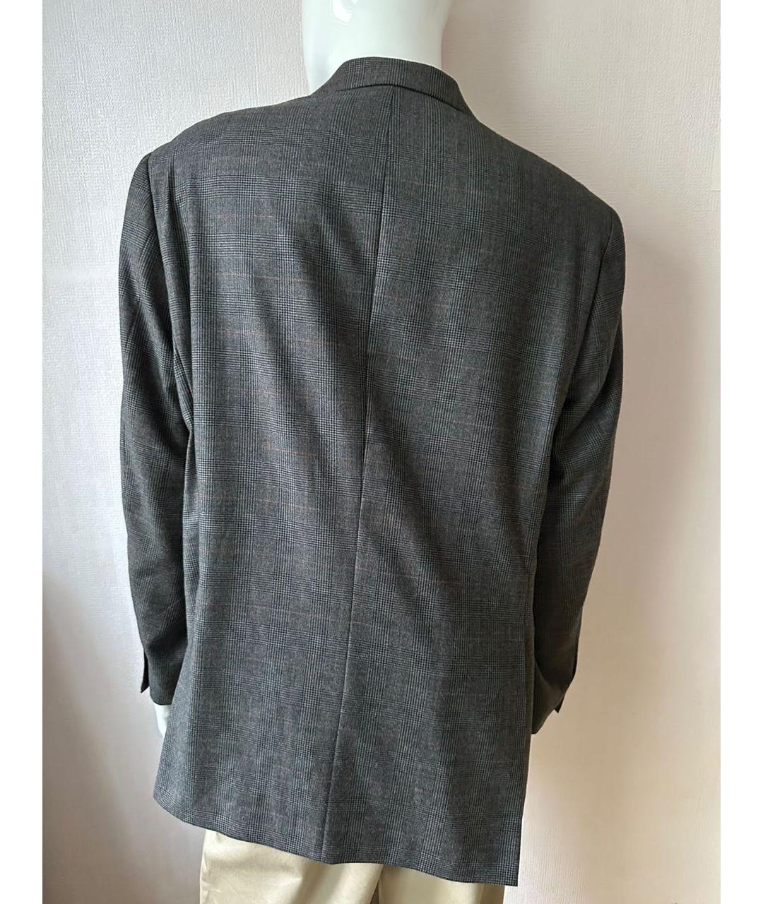 BURBERRY Серый шерстяной пиджак, фото 8