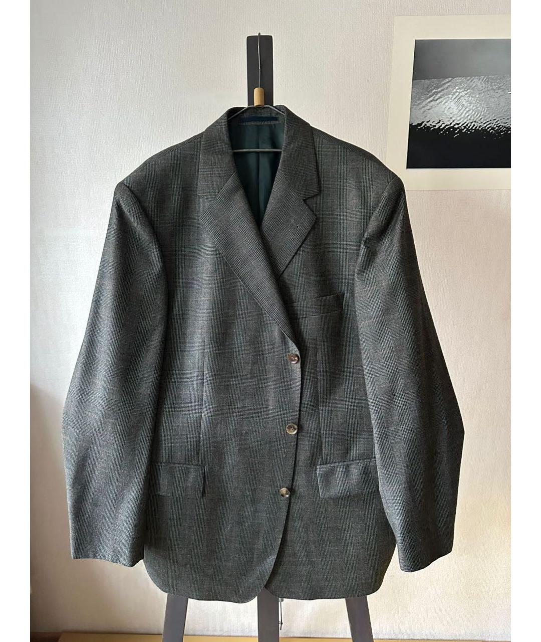 BURBERRY Серый шерстяной пиджак, фото 9