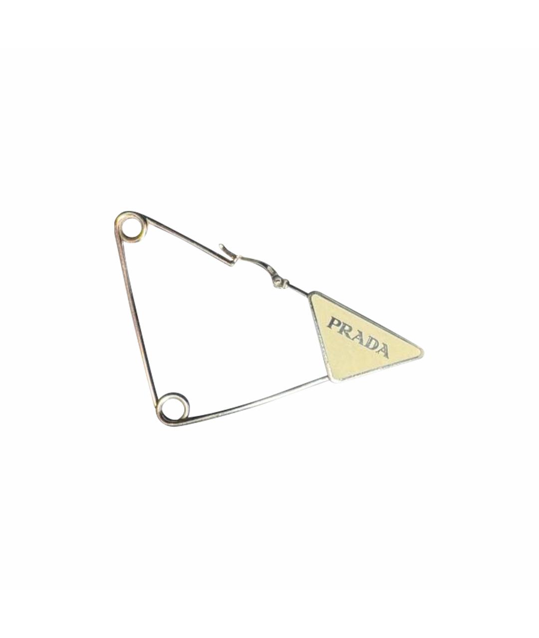 PRADA Белые серебряные серьги, фото 1
