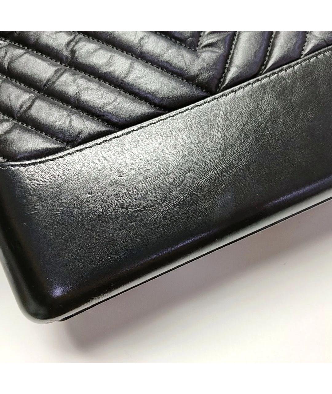 CHANEL Черная кожаная сумка тоут, фото 7