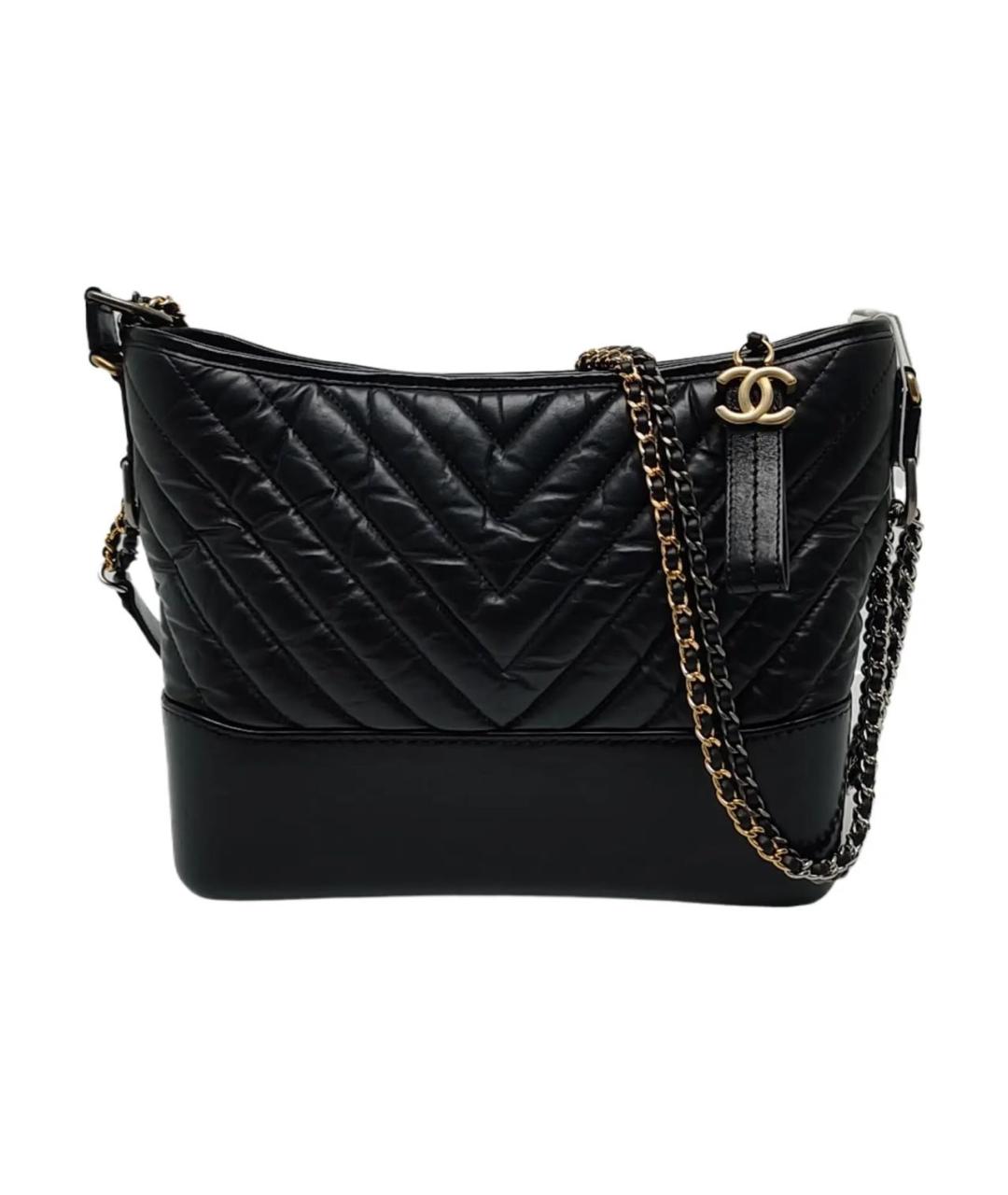 CHANEL Черная кожаная сумка тоут, фото 9