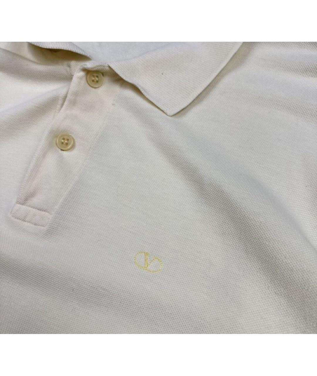 VALENTINO Желтое хлопковое поло с коротким рукавом, фото 2