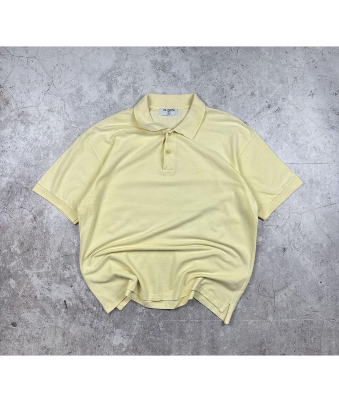 VALENTINO Желтое хлопковое поло с коротким рукавом, фото 6