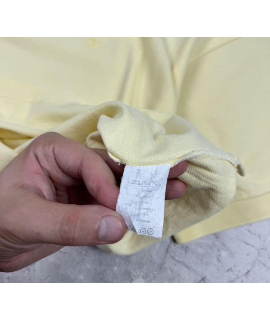 VALENTINO Желтое хлопковое поло с коротким рукавом, фото 4