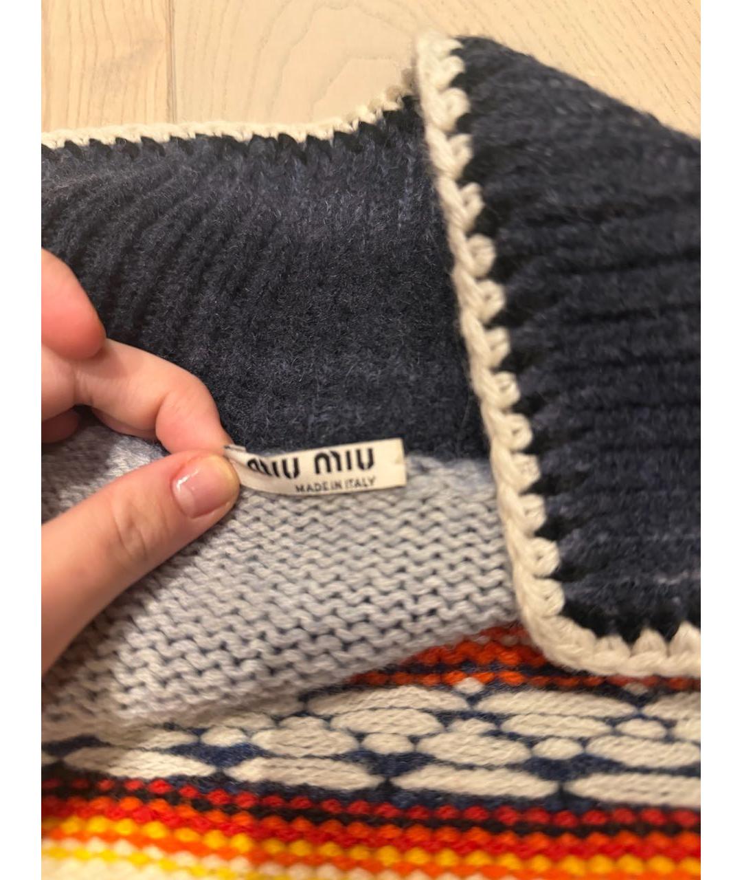 MIU MIU Мульти шерстяной кардиган, фото 3