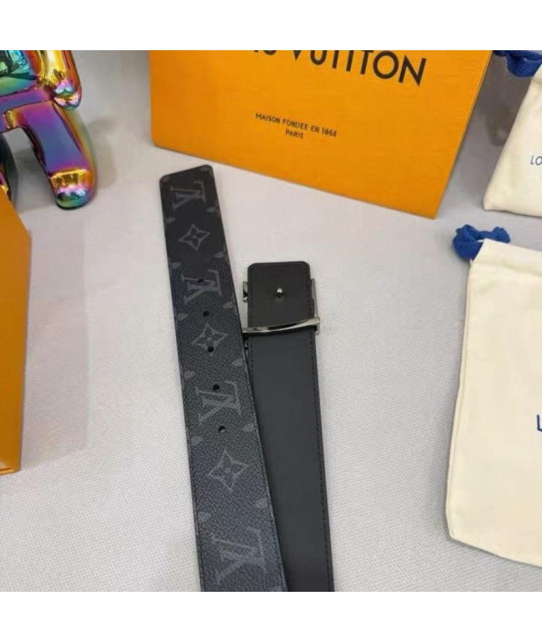 LOUIS VUITTON Черный ремень, фото 4