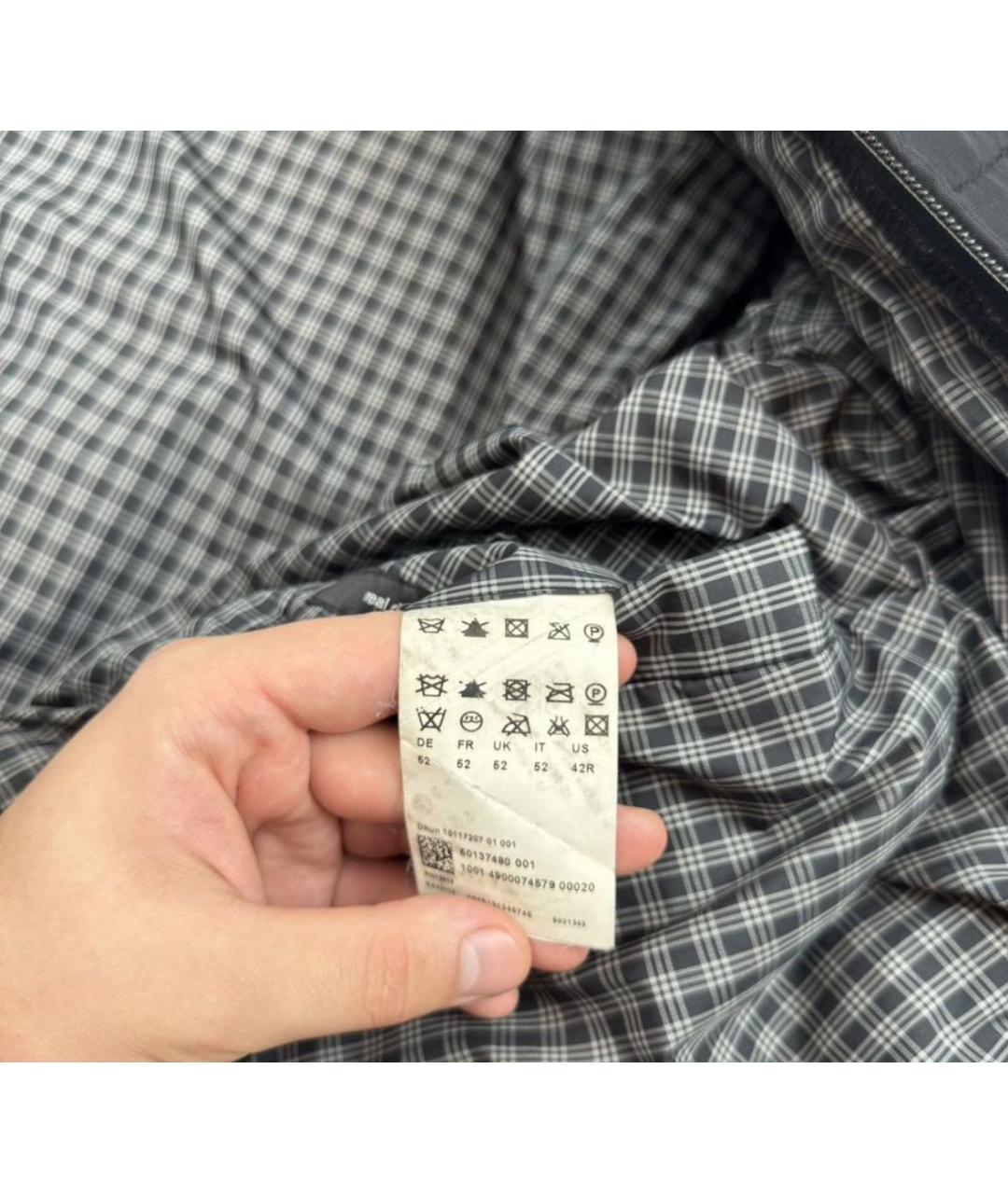 HUGO BOSS Темно-синий полиэстеровый пуховик, фото 5