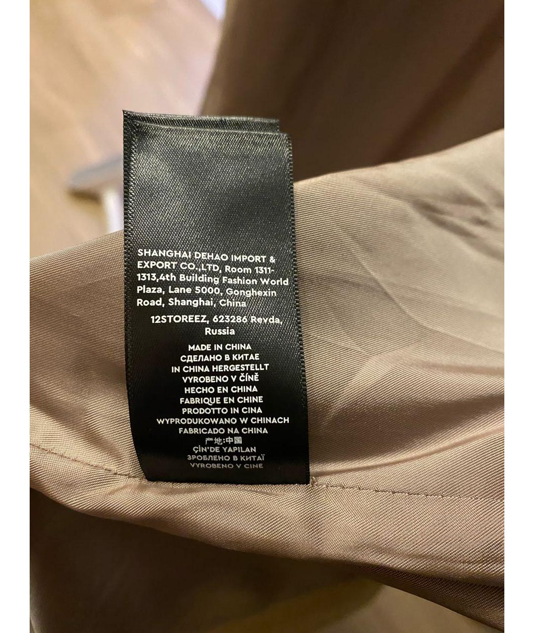 12 STOREEZ Бежевый вискозный тренч/плащ, фото 8