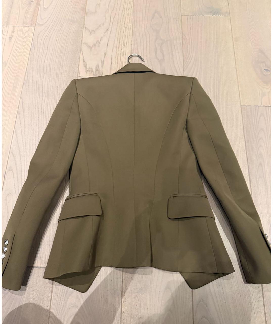 BALMAIN Хаки хлопковый жакет/пиджак, фото 2