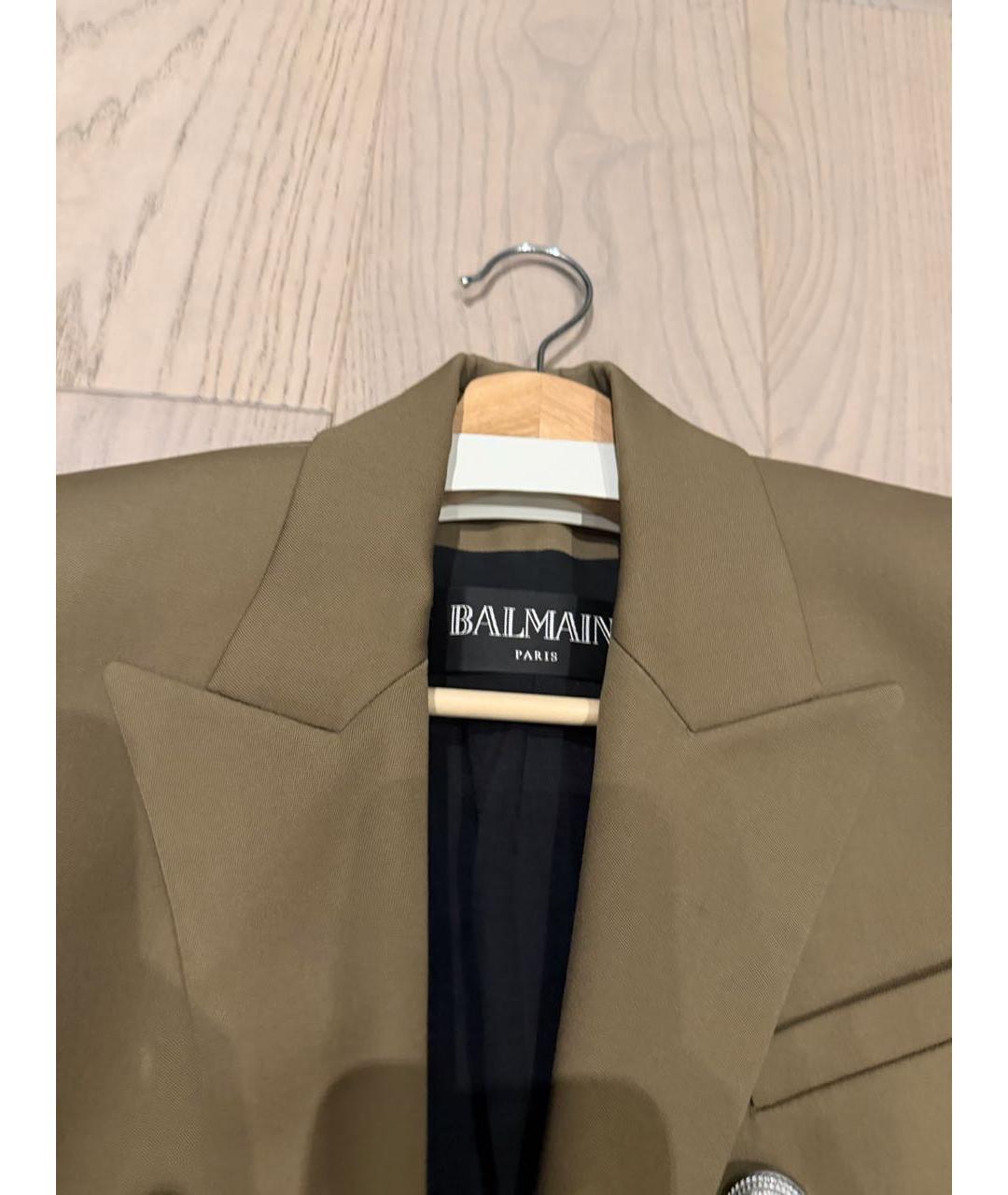 BALMAIN Хаки хлопковый жакет/пиджак, фото 3
