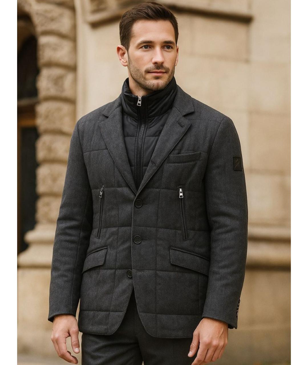 MONTECORE Серая шерстяная куртка, фото 6