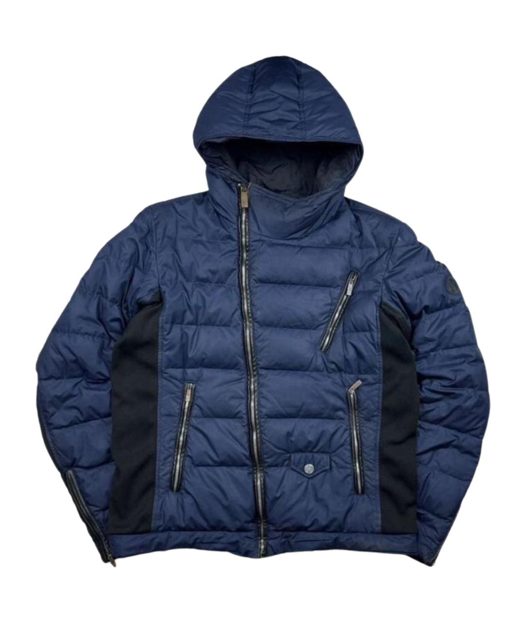 VERSACE COLLECTION Темно-синий полиэстеровый пуховик, фото 1