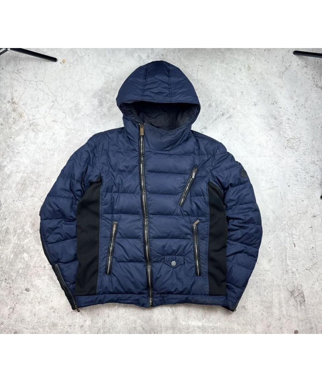 VERSACE COLLECTION Темно-синий полиэстеровый пуховик, фото 9