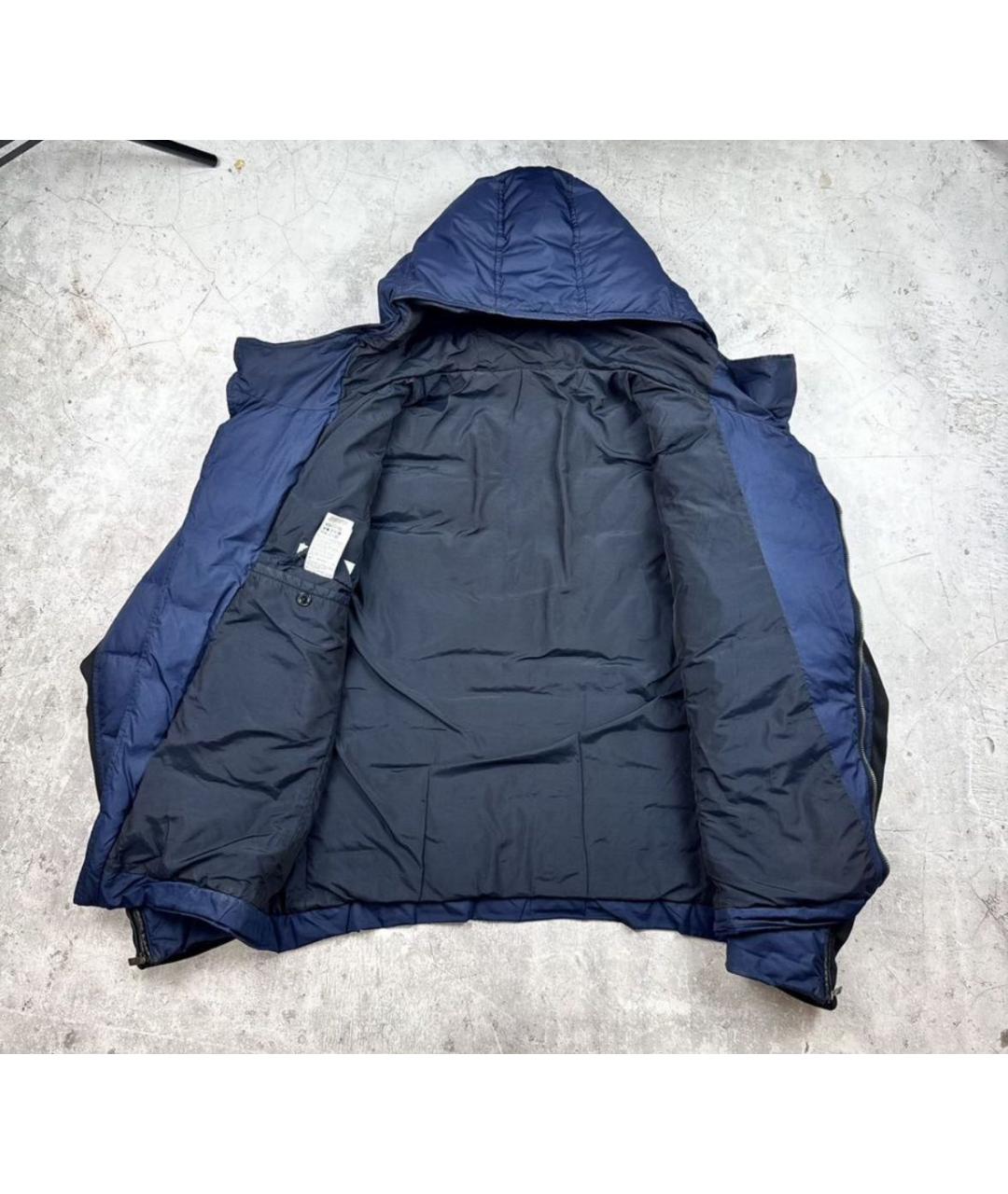 VERSACE COLLECTION Темно-синий полиэстеровый пуховик, фото 7