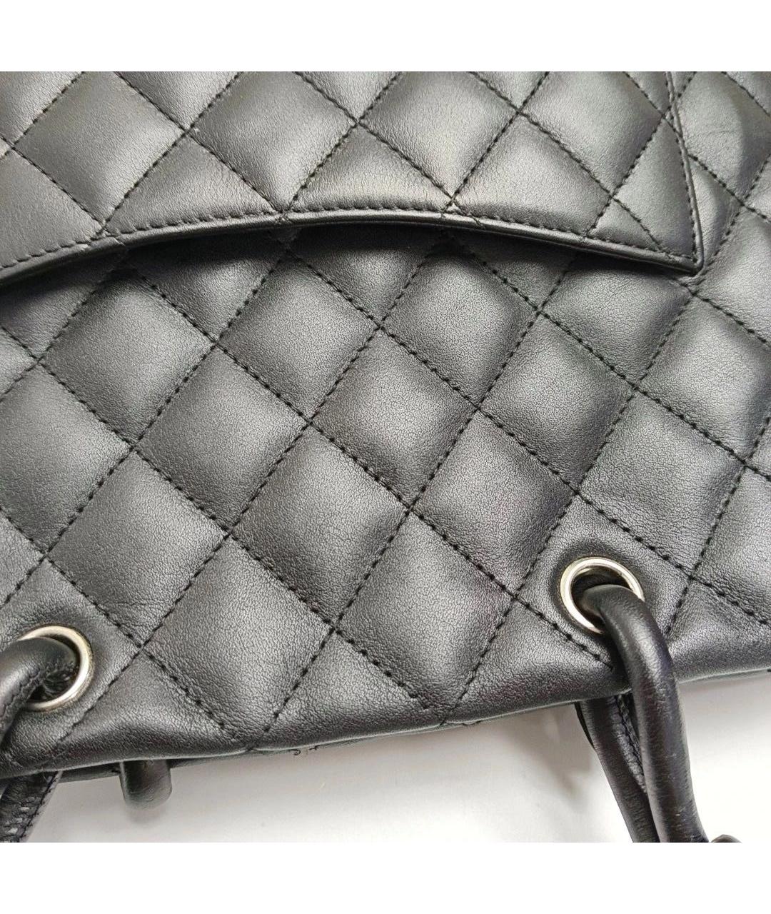 CHANEL Черная кожаная сумка тоут, фото 8