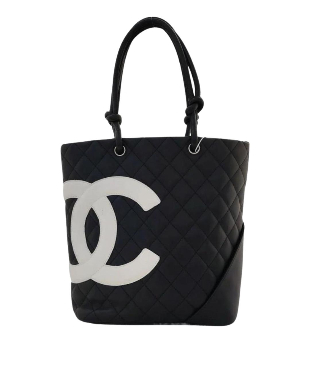 CHANEL Черная кожаная сумка тоут, фото 1