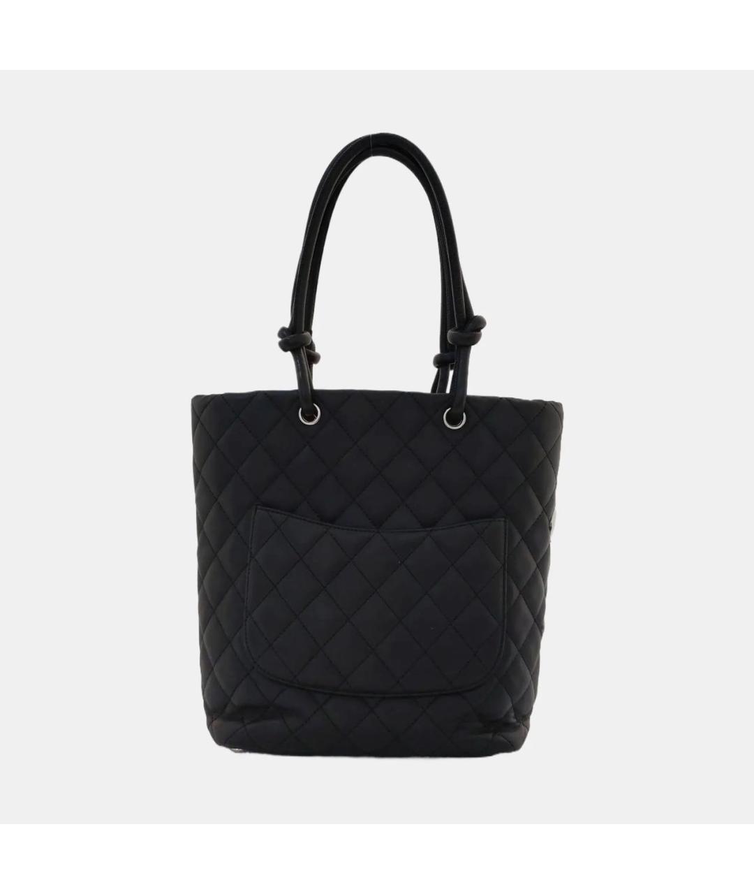 CHANEL Черная кожаная сумка тоут, фото 4