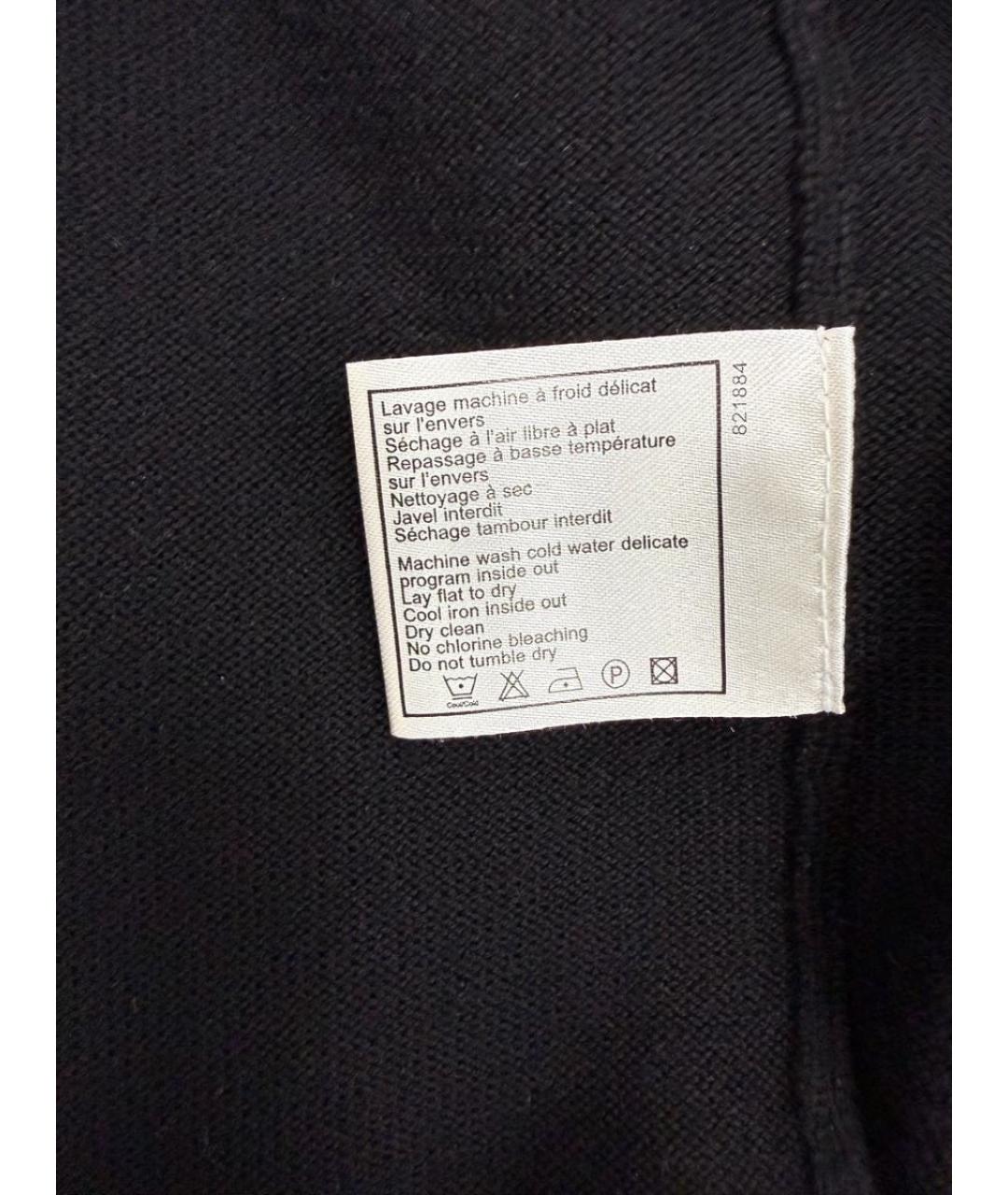 CHANEL Черный шерстяной кардиган, фото 4