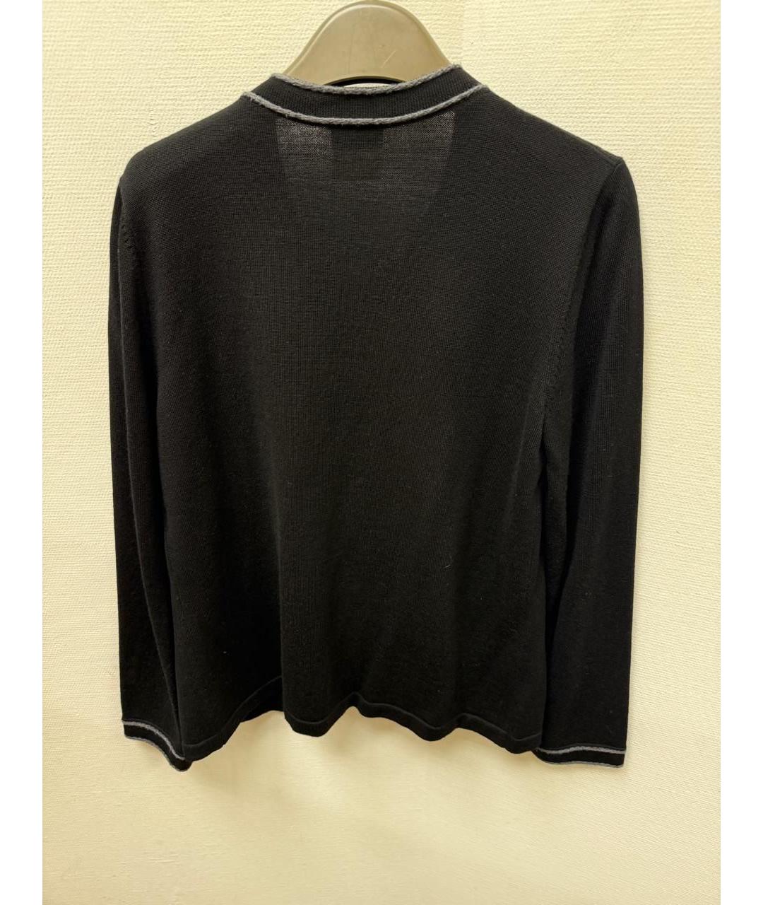 CHANEL Черный шерстяной кардиган, фото 2