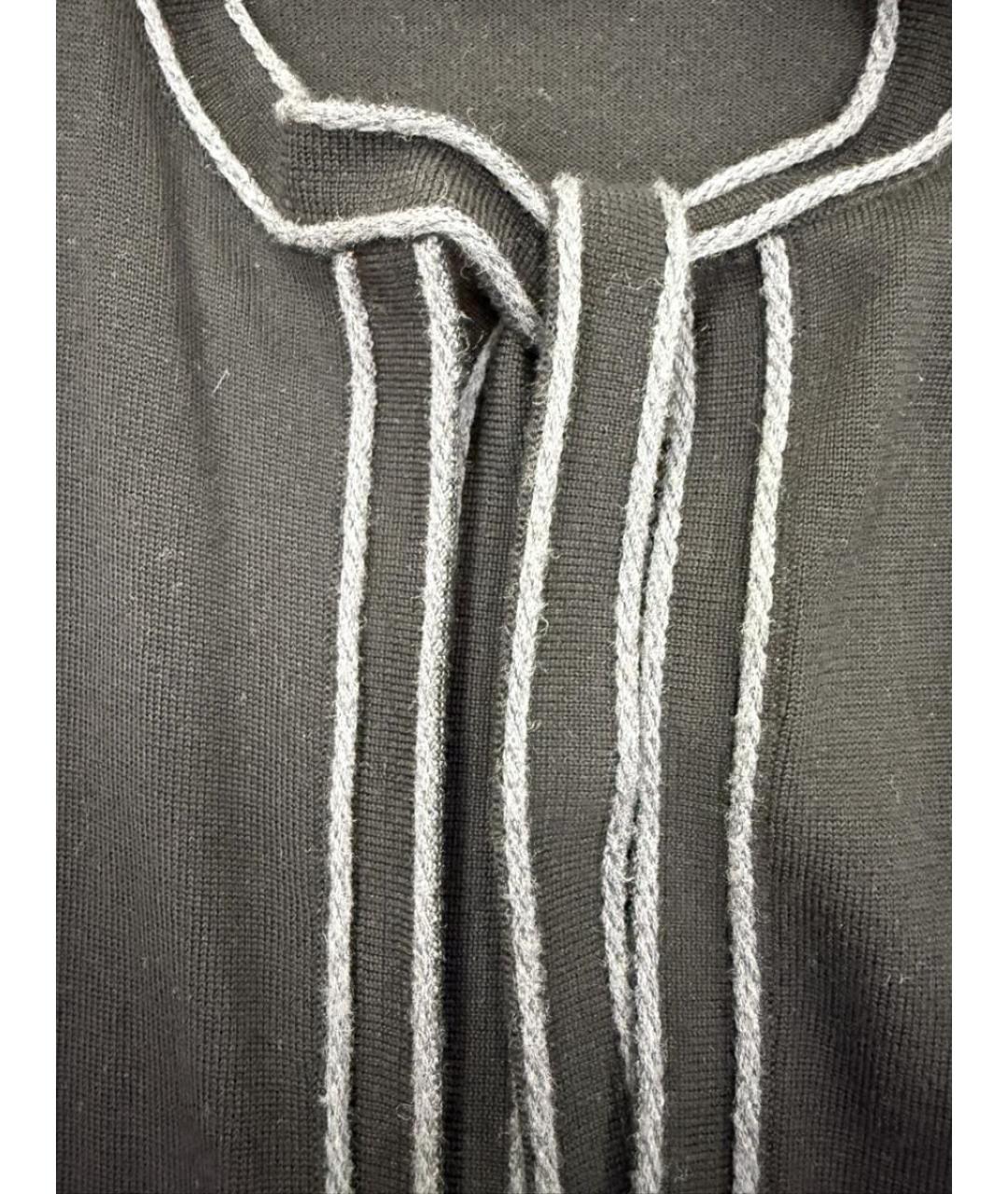 CHANEL Черный шерстяной кардиган, фото 5