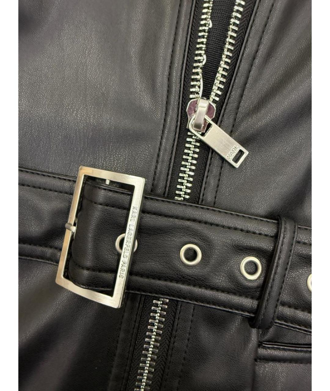 KARL LAGERFELD Черное полиуретановое платье, фото 7