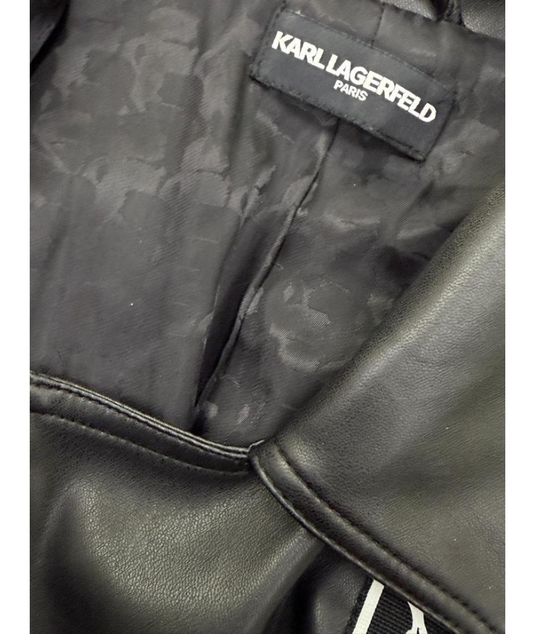 KARL LAGERFELD Черное полиуретановое платье, фото 4