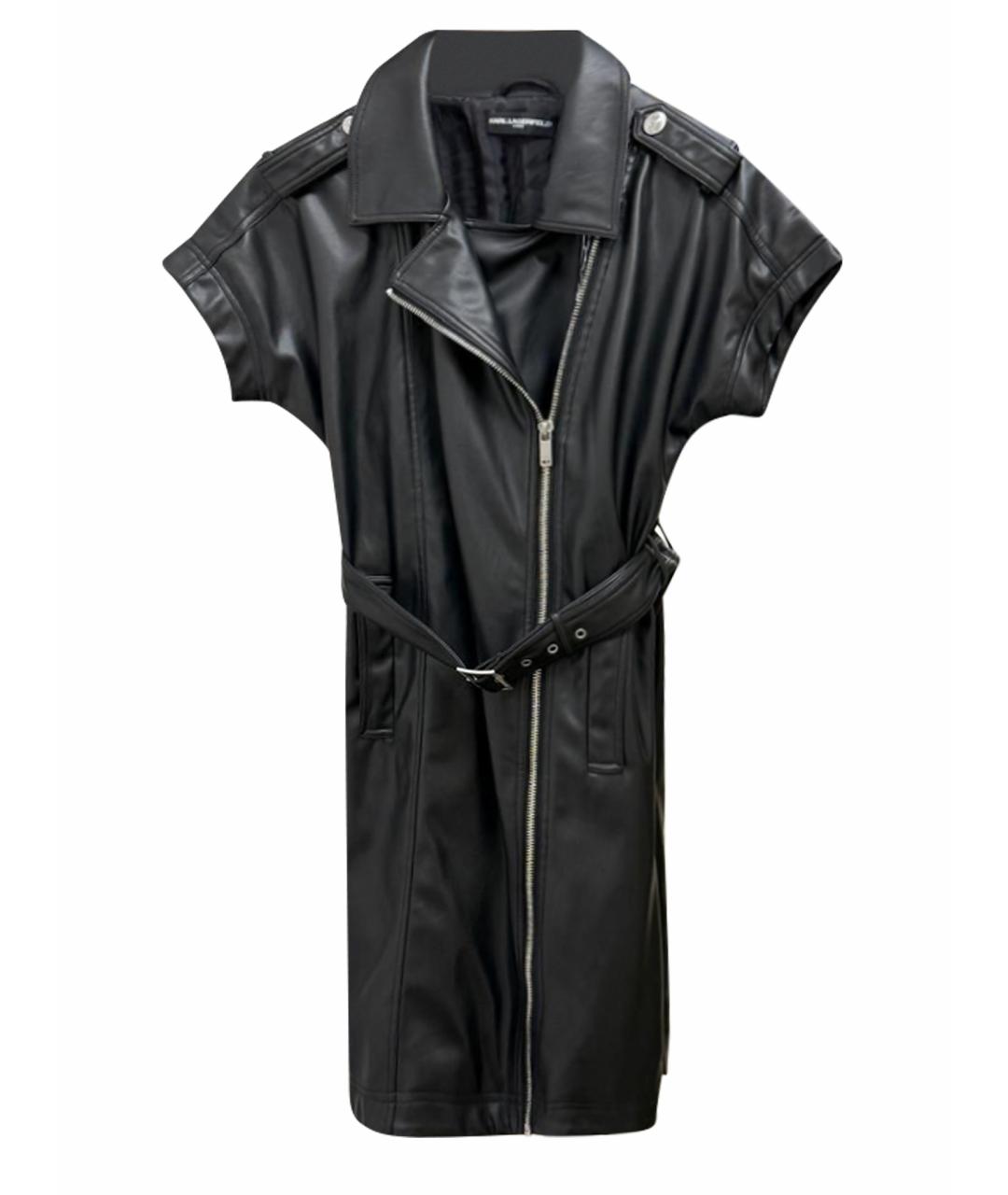 KARL LAGERFELD Черное полиуретановое платье, фото 1