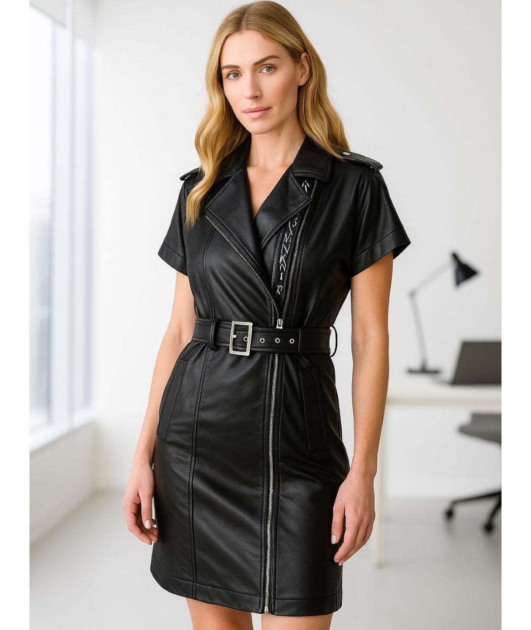 KARL LAGERFELD Черное полиуретановое платье, фото 8