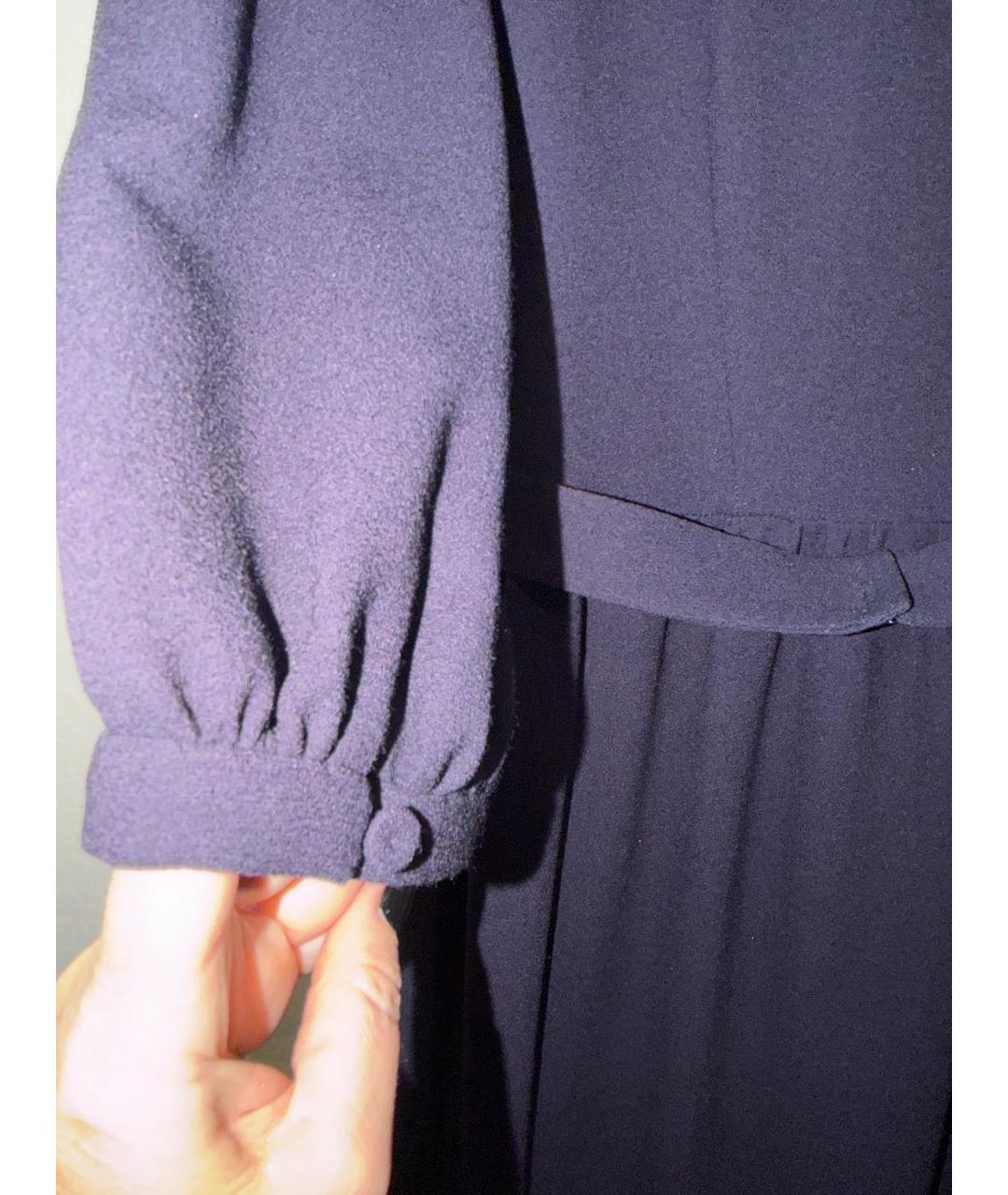 ULYANA SERGEENKO Темно-синее шерстяное платье, фото 6