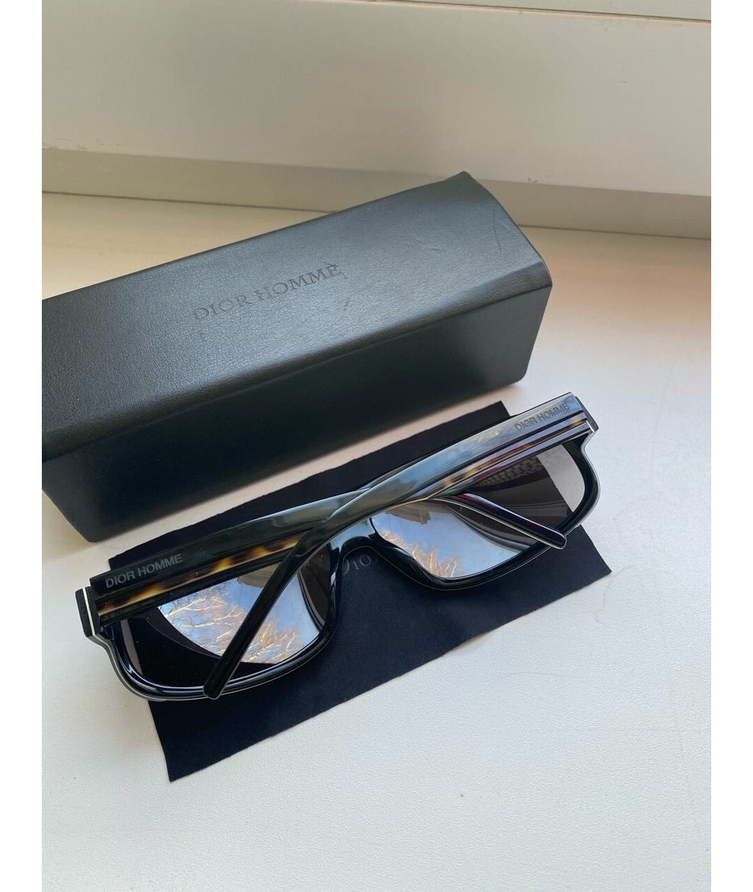 DIOR HOMME Черные пластиковые солнцезащитные очки, фото 4
