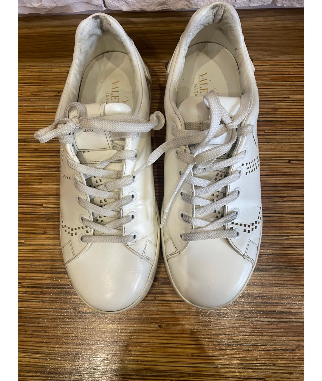 VALENTINO Белые кожаные кеды, фото 3