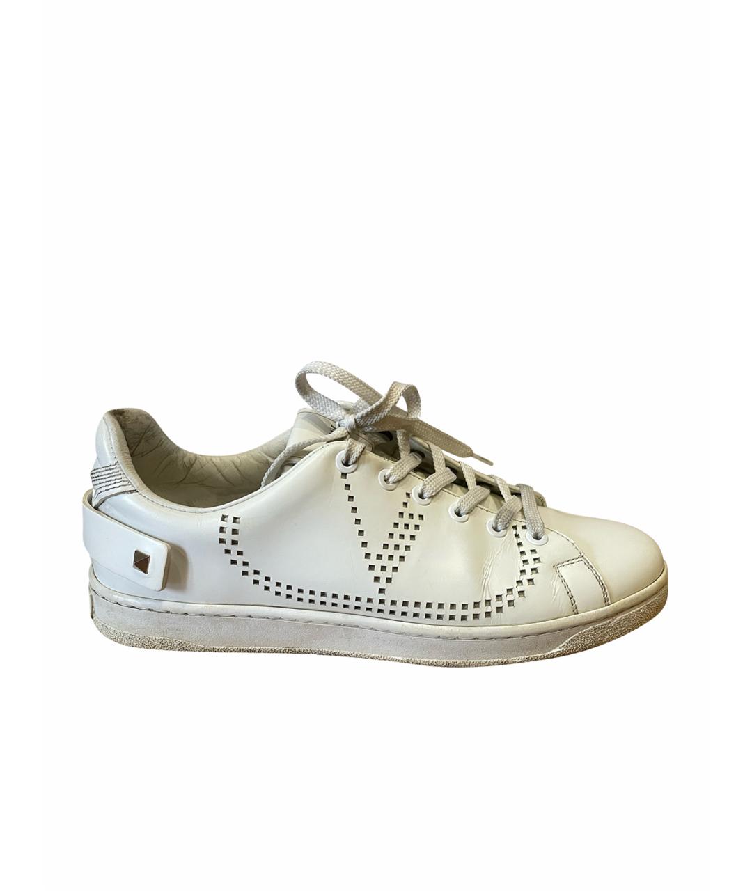 VALENTINO Белые кожаные кеды, фото 1