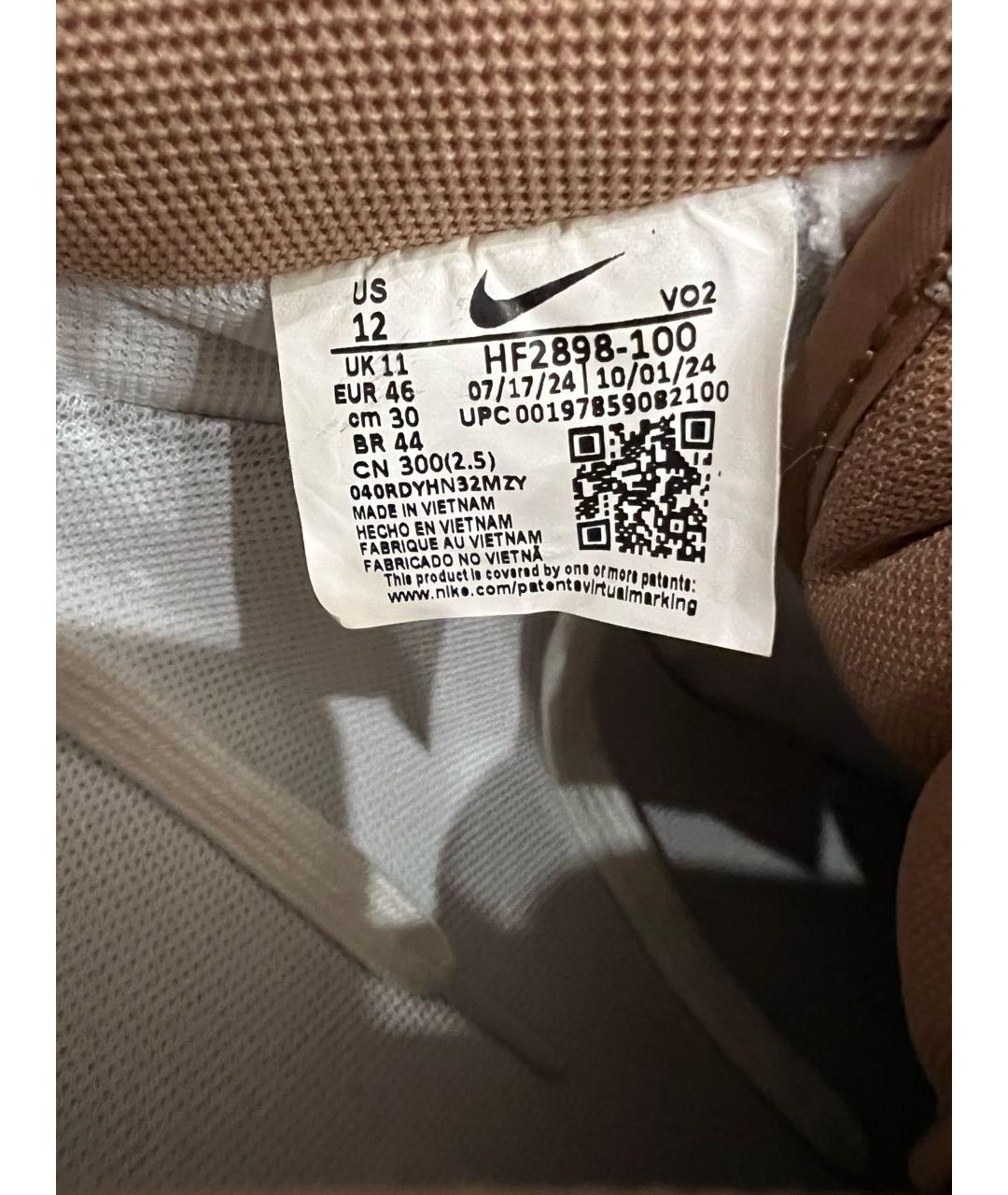 NIKE Белые кожаные низкие кроссовки / кеды, фото 3