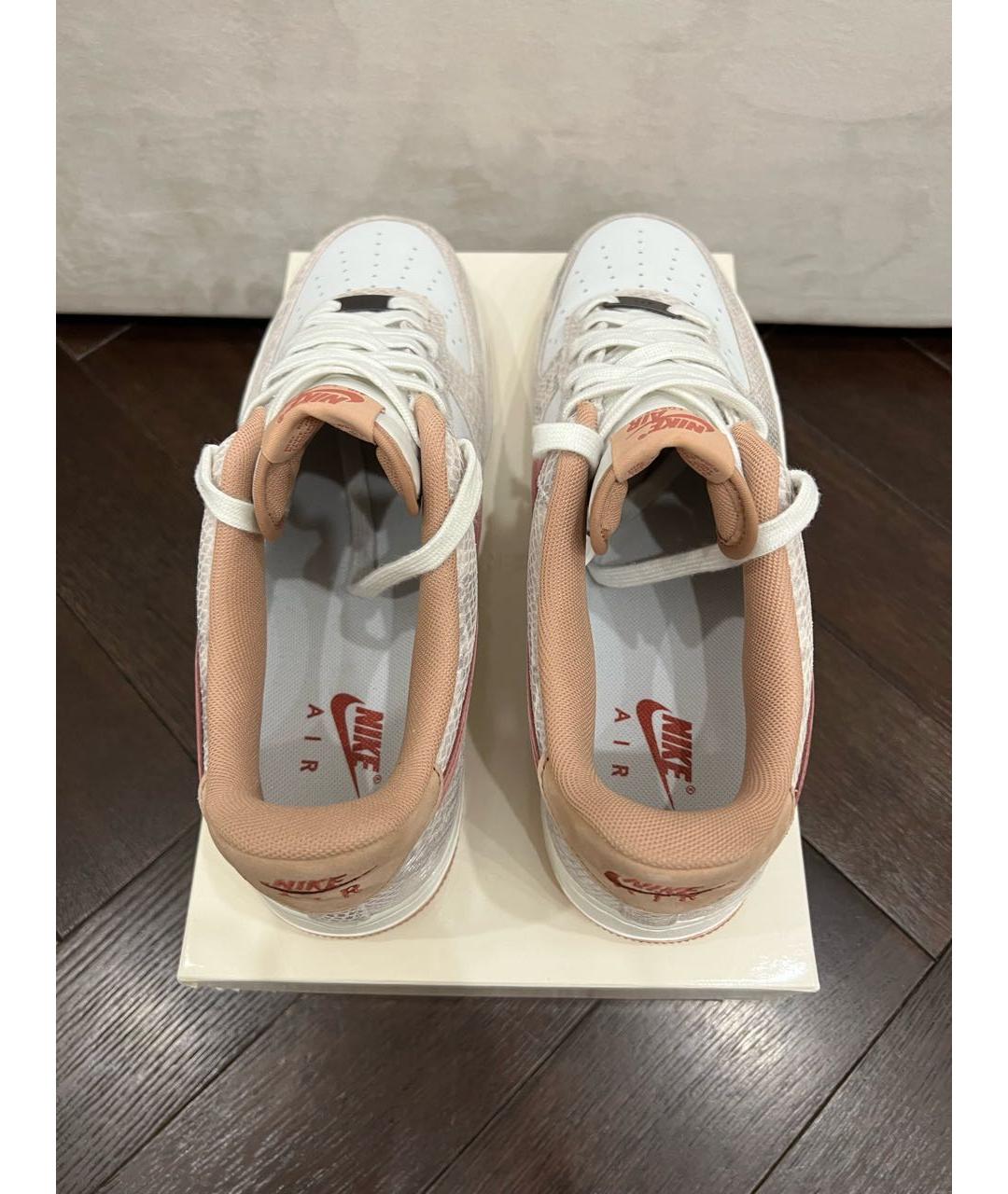 NIKE Белые кожаные низкие кроссовки / кеды, фото 2