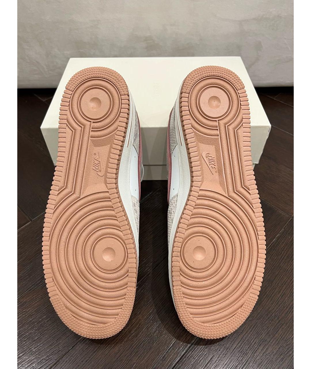 NIKE Белые кожаные низкие кроссовки / кеды, фото 4